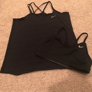 Nike tank/sports bra combo
